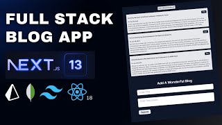 Download the video "Build A Full Stack Blog App: Next.js 13.4, React, Tailwind, Prisma, MongoDB (2023)"