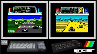 CPC vs ZX Spectrum : CHASE H.Q. (Side by side comparison)
