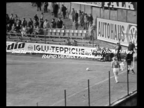 07/11/1973 Cup Winners Cup 2nd Round 2nd leg RAPID VIENNA v AC MILAN