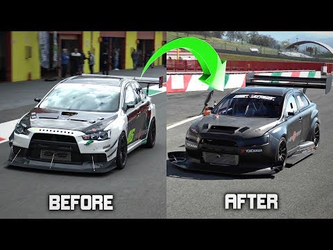 Mitsubishi Lancer EVO X TIME ATTACK Build Before and After + ONBOARD Comparison!