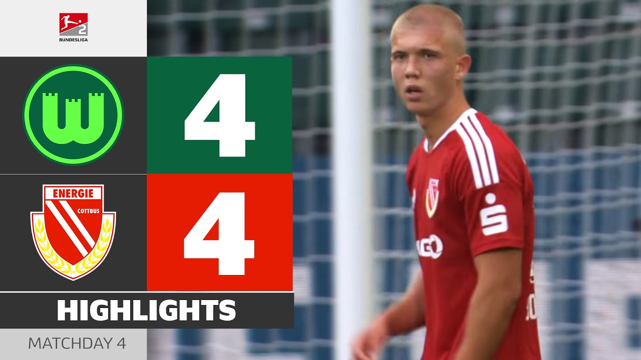 Three-Goal Lead Gone! | VFL WOLFSBURG - ENERGIE COTTBUS | Highlights | Matchday 4 – Bundesliga 2