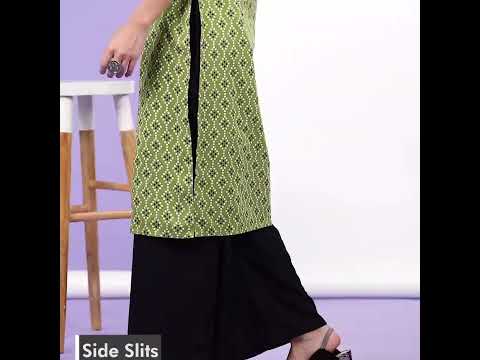 AL-1003 Cotton Printed Straight Kurta