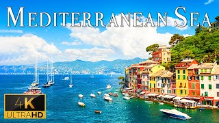 FLYING OVER MEDITERRANEAN SEA (4K UHD) - Piano Relaxing Music With Beautiful Nature Film For 2022