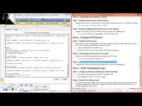 10.2.3.5 - 8.1.2.5 Packet Tracer - Configuring Syslog and NTP