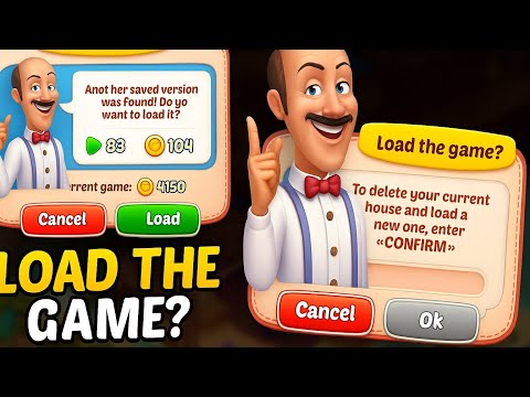 Homescapes Warning! What Happens If You Load a New Game😱