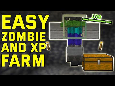 EASY Zombie Spawner XP Farm Minecraft Bedrock 1.21! (Bedrock/Mcpe/Ps4/Xbox)