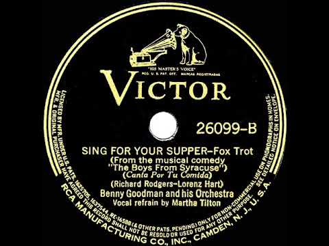 1938 Benny Goodman - Sing For Your Supper (Martha Tilton, vocal)