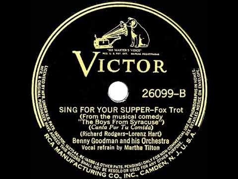 1938 Benny Goodman - Sing For Your Supper (Martha Tilton, vocal)