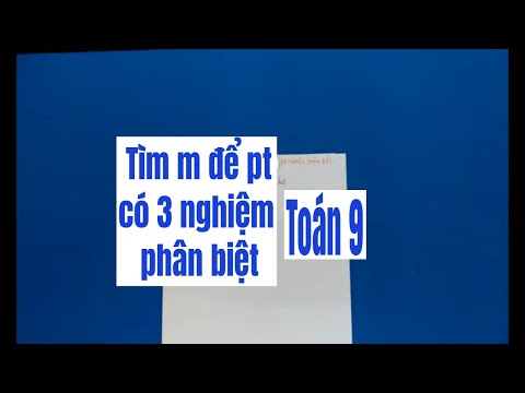 Tìm m để pt có 3 nghiệm phân biệt