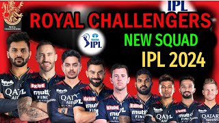 IPL 2024 - Royal Challengers Team New Squad | RCB Team Players List 2024 | RCB Squad 2024