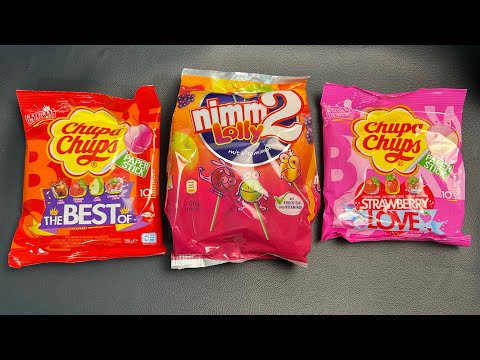 ASMR Unboxing: 2 Packs of Lollipops and nimm2 lolly #asmr #unboxing #lollipop #satisfying