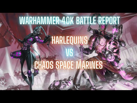 Harlequins VS Chaos Space Marines! Warhammer 40k Competitive Battle Report