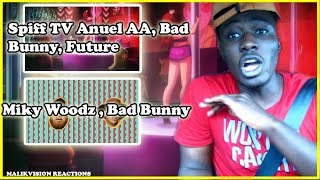 AMERICAN REACTS TO LATIN TRAP ( Anuel AA, Bad Bunny, Future THINKIN X Miky Woodz Estamos Clear )
