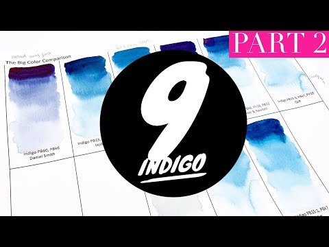 Colossal Color Showdown Ep. 15: Indigo | Comparing 9 Watercolor Brands
