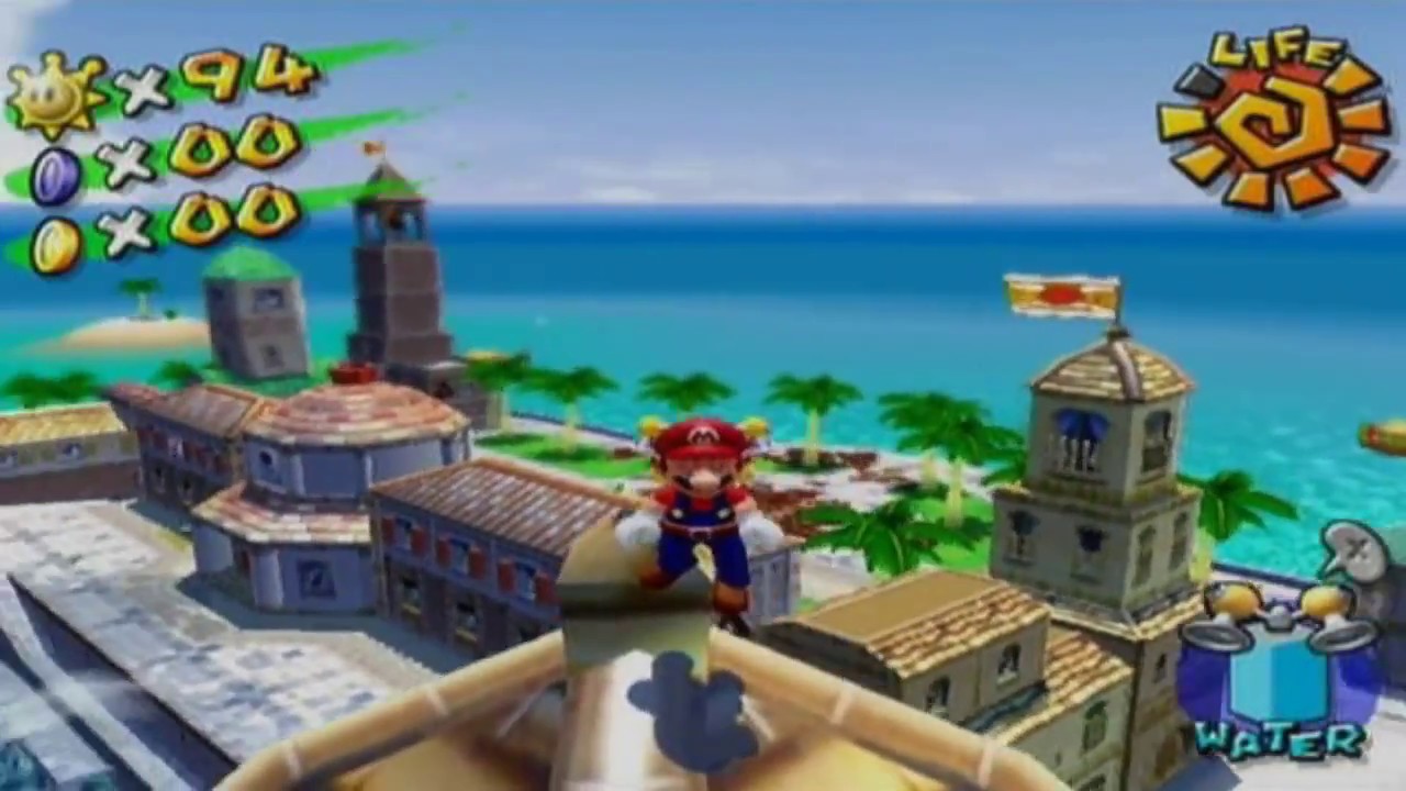 Super Mario Sunshine — the tropical Isle Delfino setting