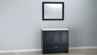 Style Selections 36.25-in Navy Single Sink Bathroom Vanity with Cultured Marble Top