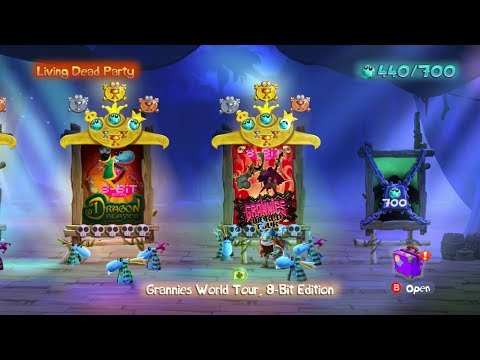 Walkthrough: Rayman Legends 100% - Grannies World Tour, 8-Bit Edition