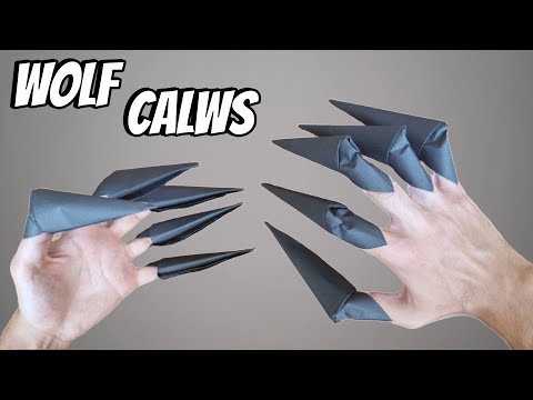 How To Make a Paper Wolf Claw - Easy Paper Claws