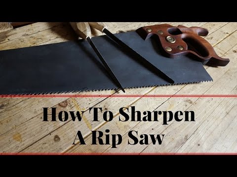 How to Sharpen A Ripsaw Pannel Hand Saw Video