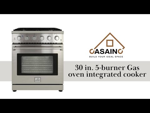30 in. 5-burner Gas oven integrated cooker/oven gas cooker integrated machine