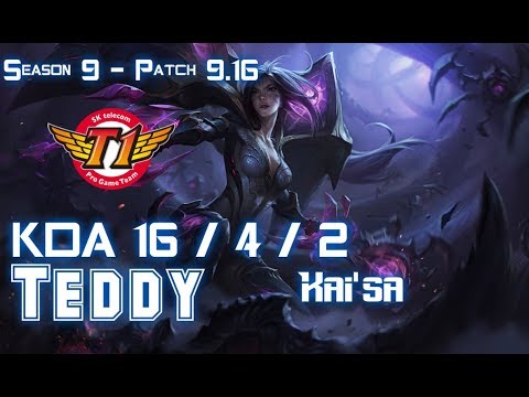 SKT T1 Teddy KAI'SA vs JINX ADC - Patch 9.16 KR Ranked