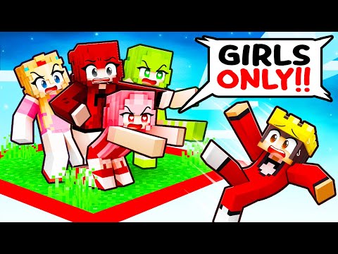 Stuck On CRAZY FAN GIRL ONLY Chunk In Minecraft!