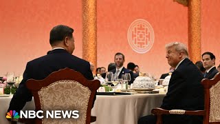 President Trump speaks at a state banquet amid the U.S.-China summit