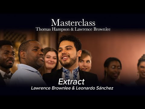 Lawrence Brownlee coaches Leonardo Sánchez – HAMPSON & BROWNLEE MASTERCLASS – Opera for Peace