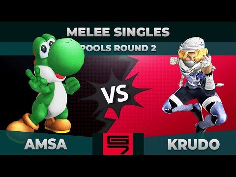 aMSa vs Krudo - Melee Singles: Pools R2 Winners Semifinal - Genesis 7 | Yoshi vs Sheik
