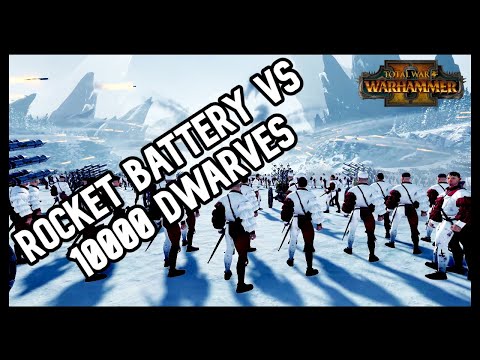 Helstorm Rocket Battery vs 10000 Dwarves - Total War Warhammer 2