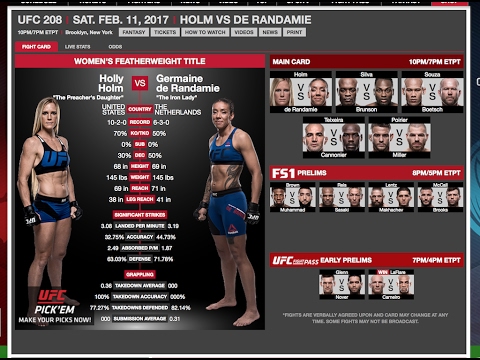 UFC 208 Main Card Picks