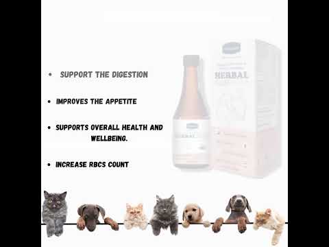 Herbal Care Syrup For Pets-aniamor- Papaya Leaf Extract And Withinia Somnefera Syrup- 200ml