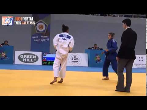 European Judo Championships Cadets Athens 2014 Final -48kg PONT Blandine (FRA) - SENYAYLA (TUR)