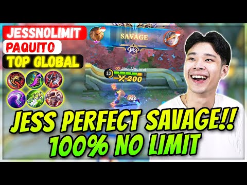 JESS PERFECT SAVAGE!! 100% NO LIMIT [ JessNoLimit Paquito ] Mobile Legends Build