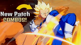 NEW SSJ Vegeta Combos in the 1.40 PATCH!! DBFZ 