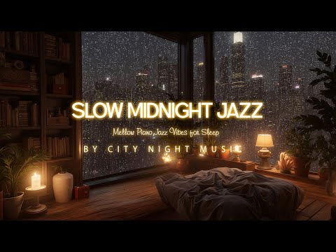 Soft Warm Midnight Jazz Music by the Rainy Window & Calm Piano Jazz for Calm, Sleep and Chillout