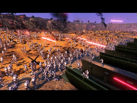 500,000 CLONE TROOPERS Invade Omaha Beach D-DAY! - UEBS: Star Wars Mod Battle Simulator