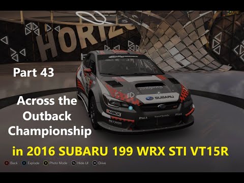 Forza Horizon 3 Part 43 Across the Outback Championship in Subaru 199 WRX STI VT15R Rally car