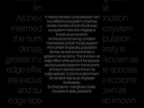 Ecotone, Edge effect, Edge species #upsc #ssc #enviornment
