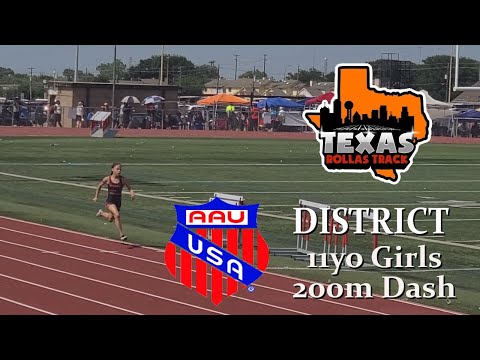 11 Year Old Girls 200m Dash | 2023 AAU District Meet in Arlington, TX | ft. Aliyah Easterling
