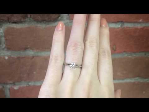 White Gold Diamond Solitaire Ring rg00633