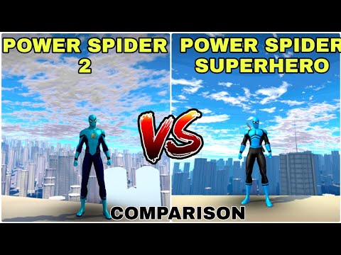 POWER SPIDER 2 VS POWER SPIDER Ultra Superhero Parody Game | Full Gameplay Comparison