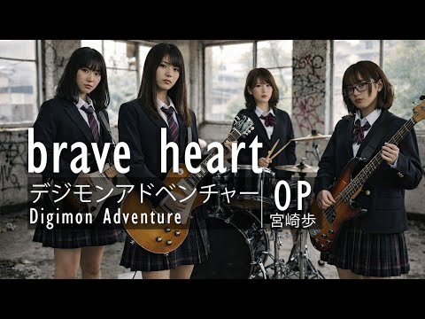[AI Cover] OP Digimon Adventure | Brave Heart - Ayumi Miyazaki | Girl band Alternative Rock