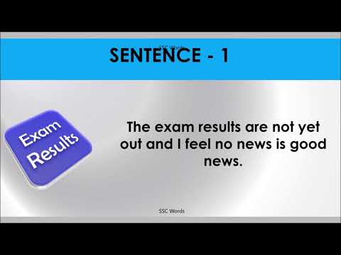 NO NEWS IS GOOD NEWS  Idiom 529 # Meaning and five sentences # SSC Words