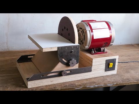 How To Make A 9 inch Disc Sander || Replaceable velcro Disc || Tilting Work Surface