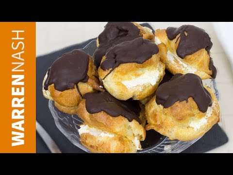 Giant Profiteroles Recipe - With Chocolate & Cream - Recipes by Warren Nash