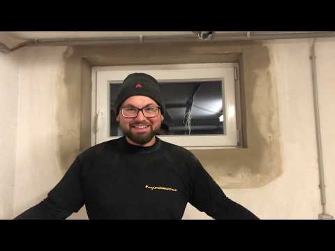 Installing basement windows and plastering the reveals #mylifeisaconstructionsite