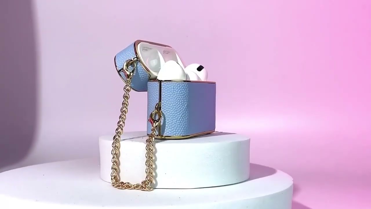 Кожаный футляр Suitcase для наушников AirPods 3 White