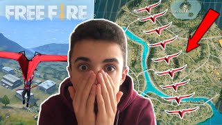 CRUZO el MAPA SIN TOCAR el SUELO con PLANEADOR en FREE FIRE!! - Jonbtc