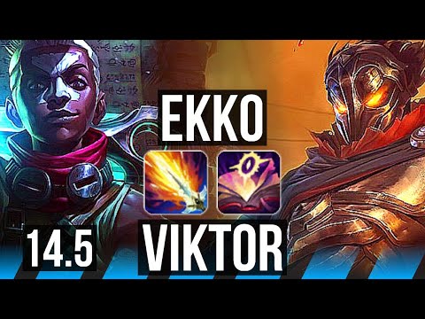 EKKO vs VIKTOR (MID) | 14/1/6, 6 solo kills, Legendary, 600+ games | EUW Master | 14.5